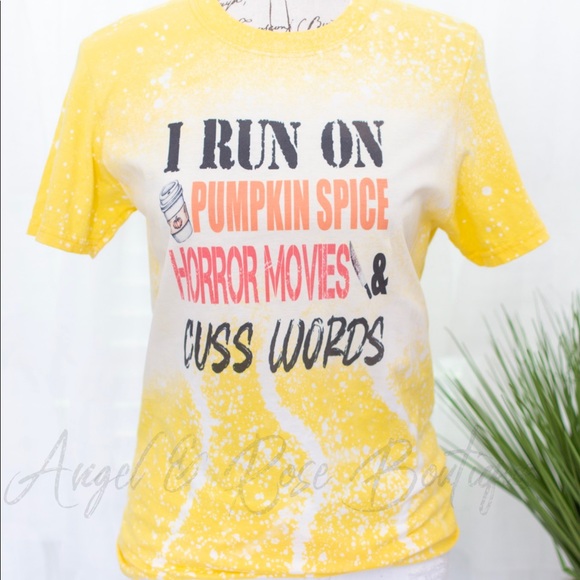 I Run On Pumpkin Spice Horror Movies & Cuss Words - Picture 1 of 1